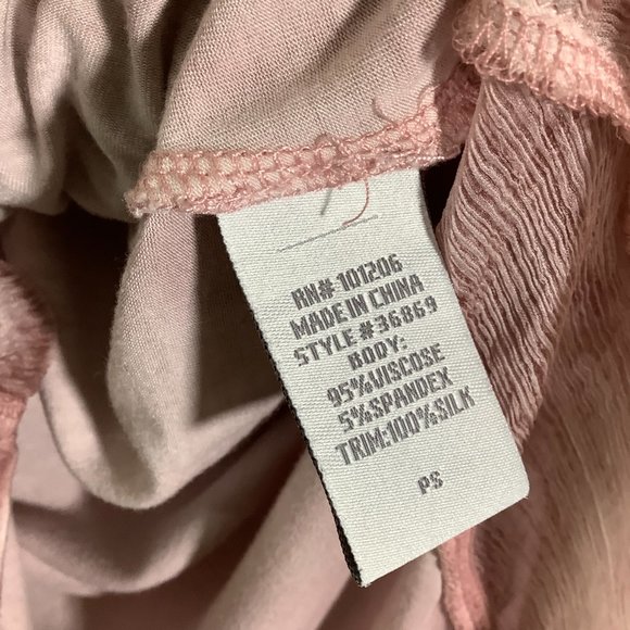 Soft Surroundings 🌵 Blush Long Sleeve Pull-over Silk Trim Size Petite Sm… - Picture 5 of 6